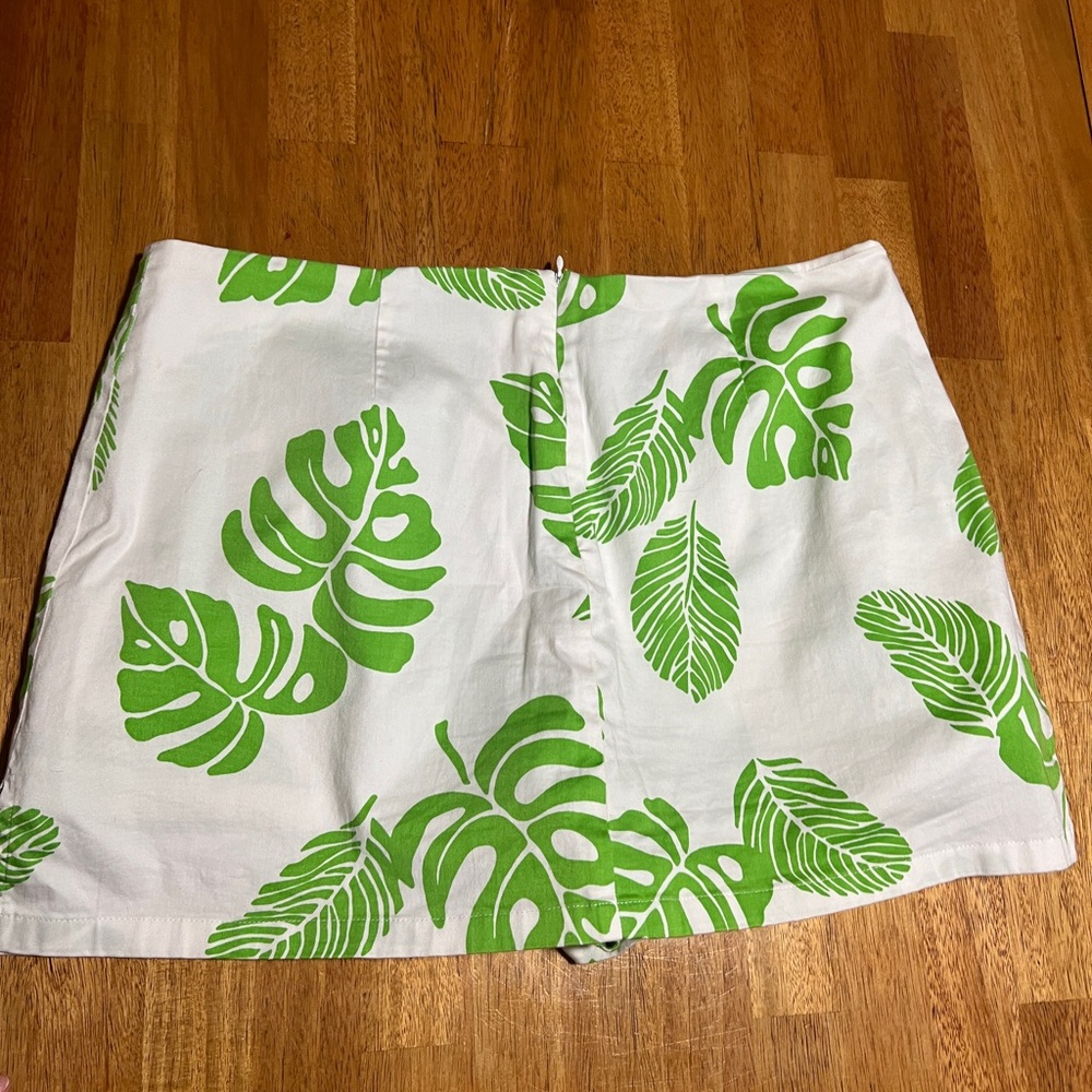 Tropical Leaf Print Skort - Picture 3 of 6